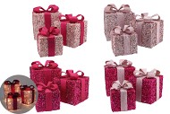 SPARKLE PINK GIFTBOX WITH LED S/3 25X20CM
