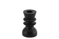 KANDELAAR CURVY BLACK D6 X H10 CM