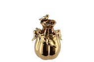 BIRD VASE SHINY GOLD 12X12X15CM