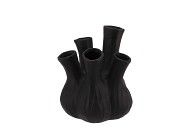 AGLIO MAT BLACK VASE 13X16CM