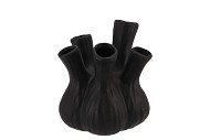 AGLIO MAT BLACK VASE 17X20CM