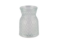 DIAMOND CLEAR VASE 8X11CM