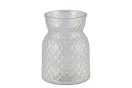 DIAMOND CLEAR VASE 10X14CM
