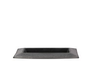 MELAMINE GREY TRAY RECTANGLE 28X16X3CM