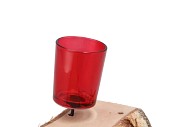 PICK GLASS CUP RED 4,5CM P/1