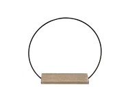 METAL CIRCLE BLACK STAND 28X7CM