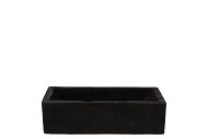 WOOD BLACK TRAY RECTANGLE 32X16X9CM NM