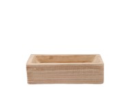 WOOD NATURAL TRAY RECTANGLE 32X16X9CM NM