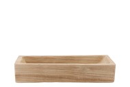 WOOD NATURAL TRAY RECTANGLE 45X16X9CM NM