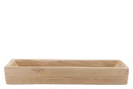 WOOD NATURAL TRAY RECTANGLE 60X16X9CM NM