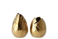 MENTON TULIP VASE SHINY GOLD 9X9X11CM ASS P/1