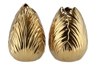 MENTON TULIP VASE SHINY GOLD 24X24X33CM ASS P/1