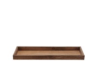 WOOD TRAY GREY 42X14X3CM