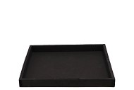 WOOD TRAY BLACK 30X30X3CM