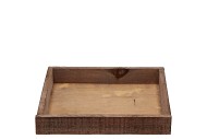 WOOD TRAY GREY 20X20X3CM