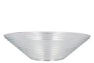 GLASS BOWL RIBBED KONISCH  30X30X8CM