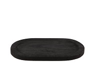 WOOD TRAY BLACK 30X20X2CM