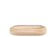 WOOD TRAY BROWN 24X14X2CM