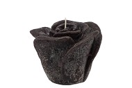 CANDLE ROOS BLACK 8X7CM