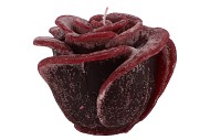 CANDLE ROOS BORDEAUX 14X12CM NM