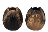 TOULON BLACK/GOLD VASE ASS P/1 19X19X21CM