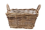 RATTAN IVY POT SQUARE 30X15CM