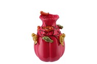 BIRD VASE FUCHSIA 13X13X19CM