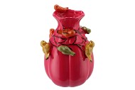 BIRD VASE FUCHSIA 22X25X37CM