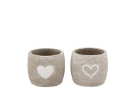 LOVE AMORE WHITE POT ASS P/1 9X9X8CM