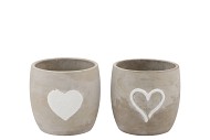 LOVE AMORE WHITE POT ASS P/1 13X13X12CM
