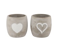 LOVE AMORE WHITE POT ASS P/1 14X14X13CM