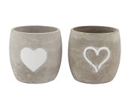 LOVE AMORE WHITE POT ASS P/1 17X17X16CM