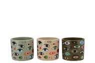 ILLUSION EYE NATURAL MIX CONCRETE POT 11X11X9CM