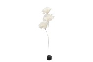 SILK FEATHER FLOWER WHITE 3 OP VOET 45CM NM