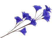SILK FEATHER FLOWER PURPLE 9 OP STEEL 110CM NM