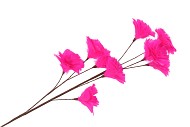 SILK FEATHER FLOWER FUCHSIA 9 OP STEEL 110CM NM