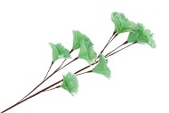 SILK FEATHER FLOWER PISTACH 9 OP STEEL 110CM NM