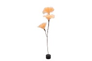 SILK FEATHER FLOWER PEACH 3 OP VOET 45CM NM