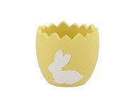 EASTER RABBIT POT YELLOW 11X11X10,5CM NM