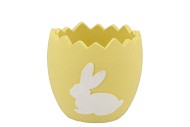 EASTER RABBIT POT YELLOW 13X13X12CM NM