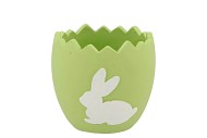 EASTER RABBIT POT GREEN 13X13X12CM NM