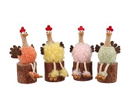 EASTER FLUFFY CHICKEN COLOR ASS P/1 18CM