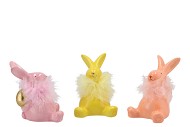 EASTER FLUFFY BUNNY BIG PINK ASS P/1 11X8X11CM
