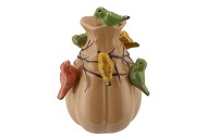 BIRD VASE SPRING SAND 22X25X37CM