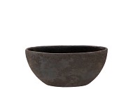 BATU GREY OVAL BOWL 37X15X18CM