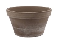 TERRA CHOCO SCHAAL KONISCH GRIJS 27X15CM GESILICONISEERD