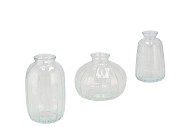 DAYAH TRANSPARENT GLASS BOTTLE S/3 7X11CM NM