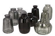 DAYAH SHADE OF GREY GLASS BOTTLE S/3 7X11CM NM