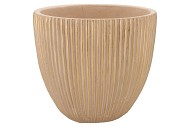 STRIPES SAND GOLD EGG POT 18X17CM NM