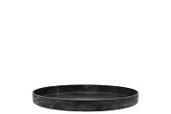 MELAMINE GREY TRAY 22X22X2CM NM